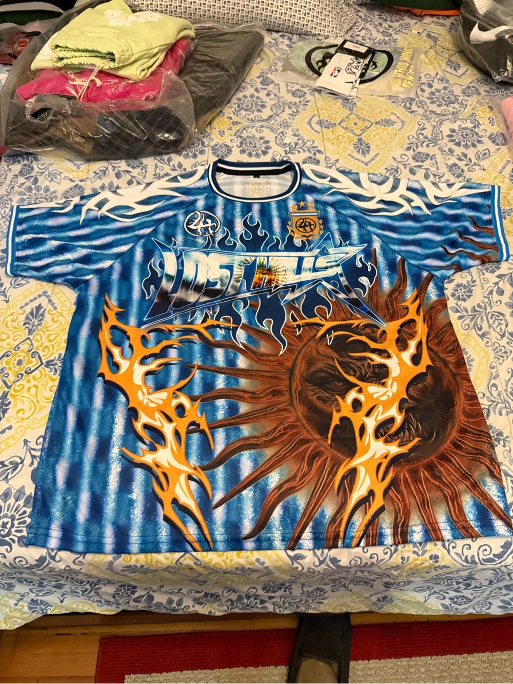 Lost Hills Argentina Men’s Jersey with Sun Flame Motif